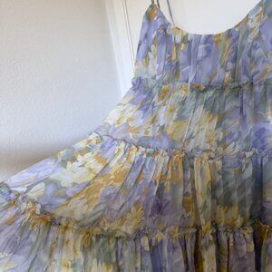 Lavender Mini Floral Dress